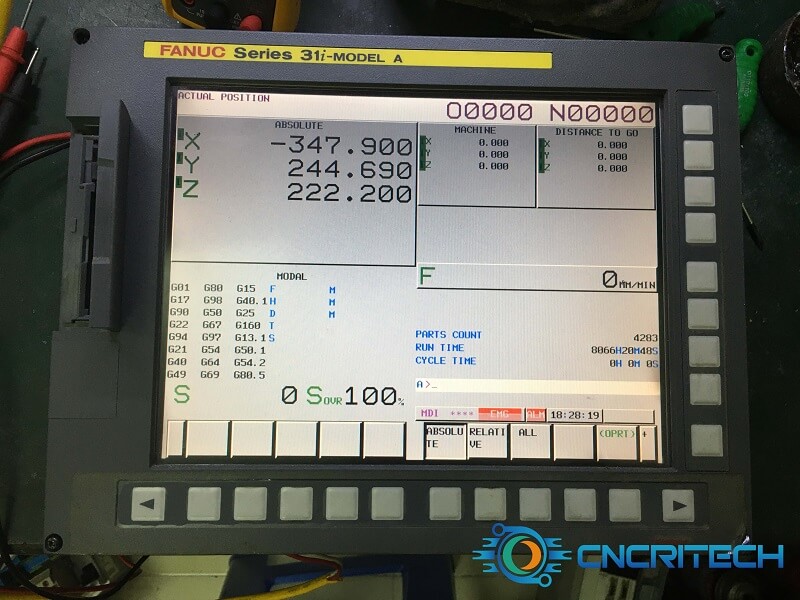 Lỗi màn hình máy khoan CNC Fanuc Robodrill α – T14iFe
